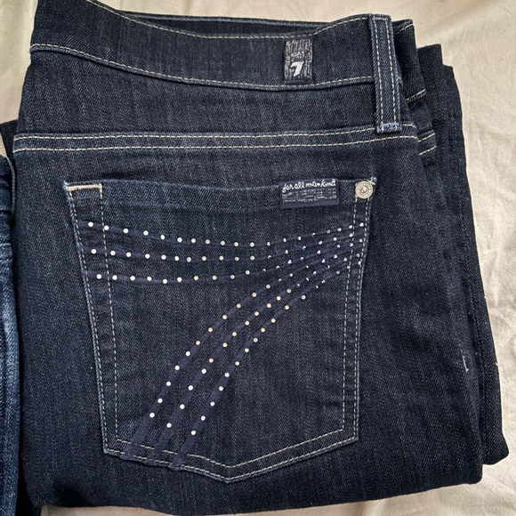 7 For All Mankind Women's Dark Blue Jeans